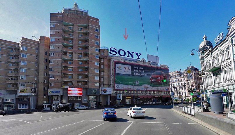 `Крыша №102207 в городе Киев (Киевская область), размещение наружной рекламы, IDMedia-аренда по самым низким ценам!`