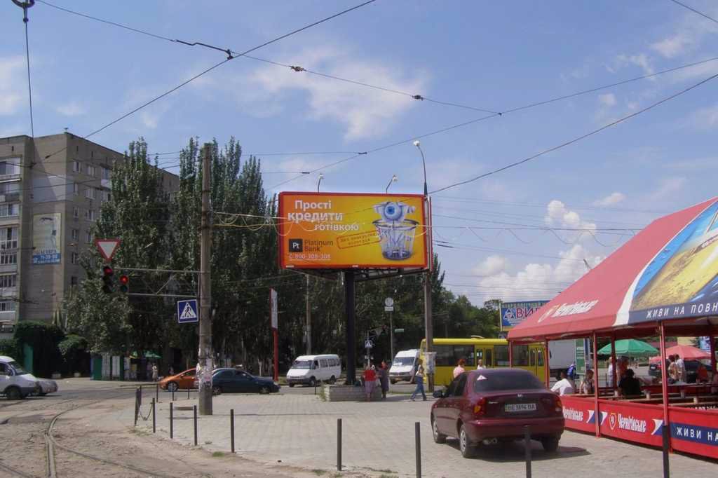 `Билборд №121083 в городе Николаев (Николаевская область), размещение наружной рекламы, IDMedia-аренда по самым низким ценам!`