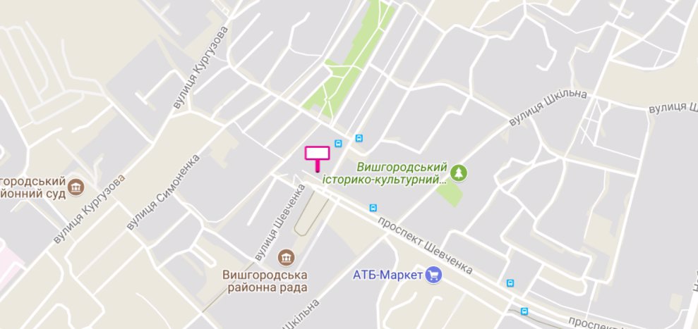 IDMedia Арендовать и разместить Экран в городе Вышгород (Киевская область) №123721 схема