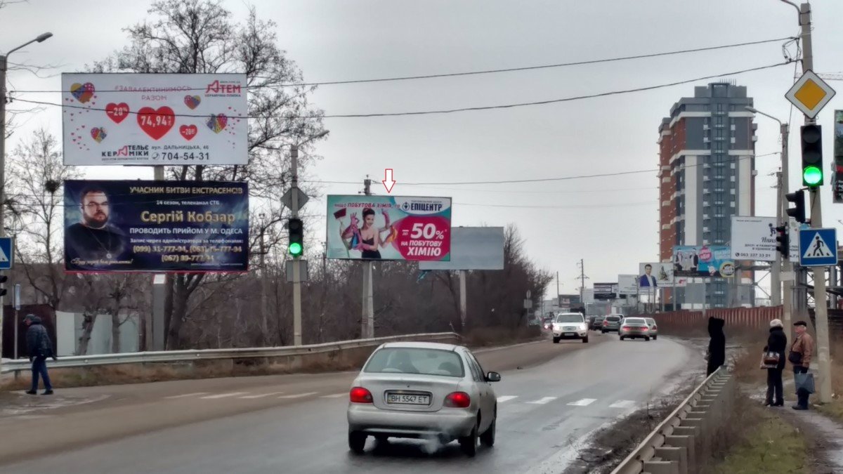 `Билборд №133768 в городе Одесса (Одесская область), размещение наружной рекламы, IDMedia-аренда по самым низким ценам!`