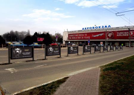 Турникет формат 1,6х0,8 №137561 в городе Одесса (Одесская область) `Турникет №137561 в городе Одесса (Одесская область), размещение наружной рекламы, IDMedia-аренда по самым низким ценам!`