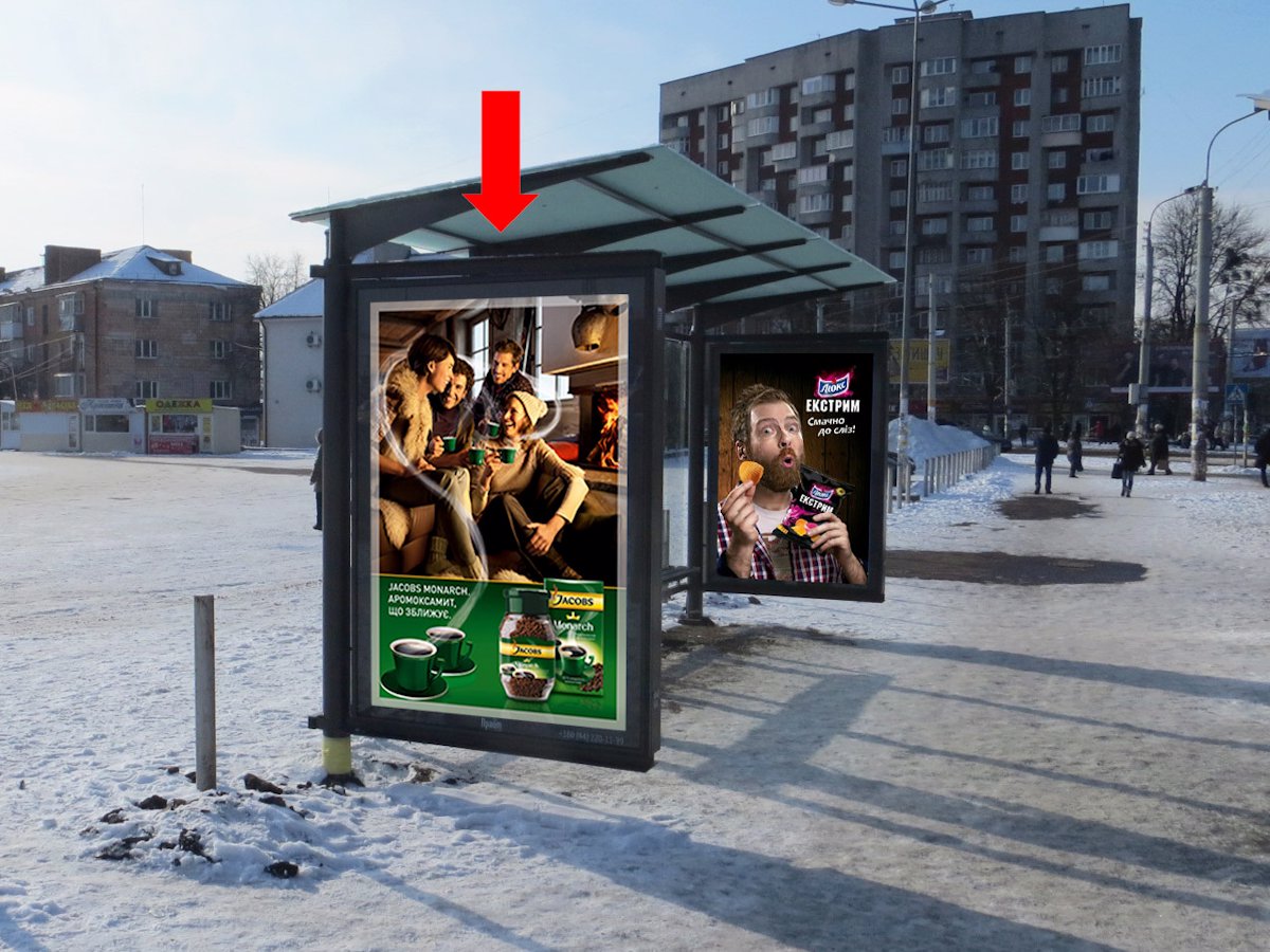 `Ситилайт №153946 в городе Ровно (Ровенская область), размещение наружной рекламы, IDMedia-аренда по самым низким ценам!`