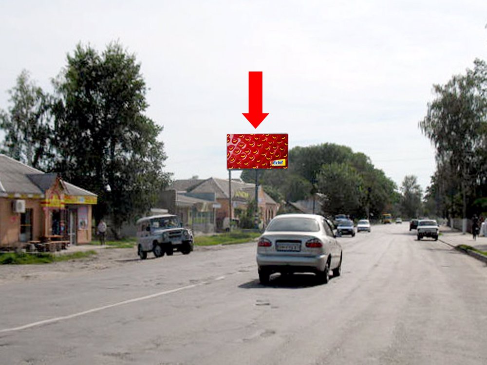 Білборд №154132 в місті Ромни (Сумська область), розміщення зовнішнішньої реклами, IDMedia-оренда найнижчі ціни!