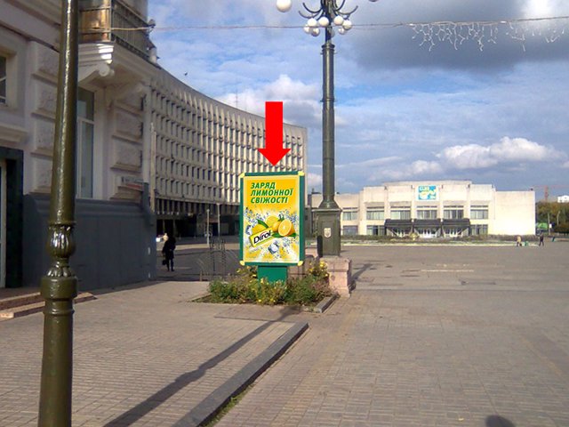 `Ситилайт №154370 в городе Сумы (Сумская область), размещение наружной рекламы, IDMedia-аренда по самым низким ценам!`