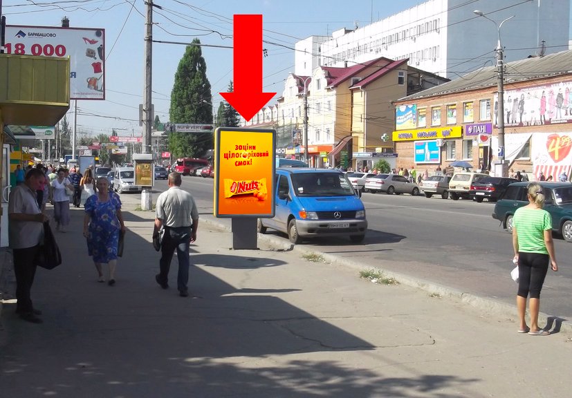 `Ситилайт №154394 в городе Сумы (Сумская область), размещение наружной рекламы, IDMedia-аренда по самым низким ценам!`