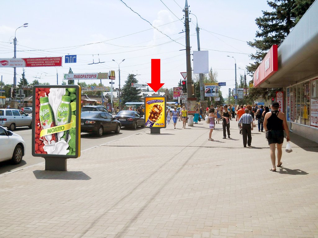 `Ситилайт №154399 в городе Сумы (Сумская область), размещение наружной рекламы, IDMedia-аренда по самым низким ценам!`
