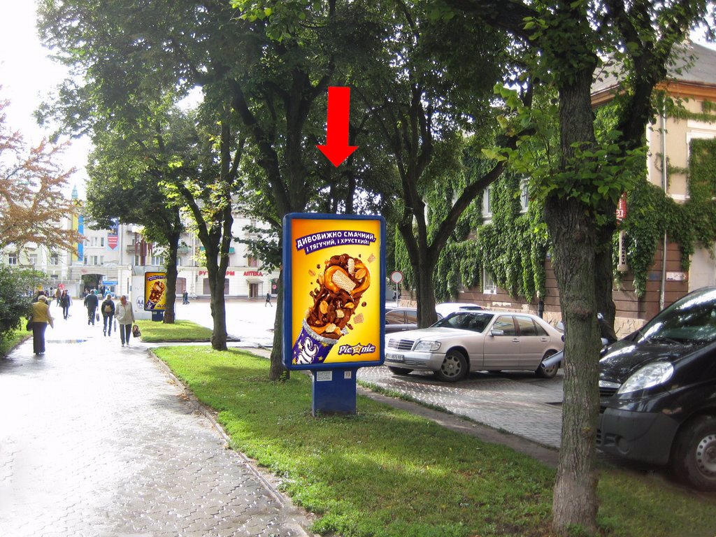 `Ситилайт №154505 в городе Тернополь (Тернопольская область), размещение наружной рекламы, IDMedia-аренда по самым низким ценам!`