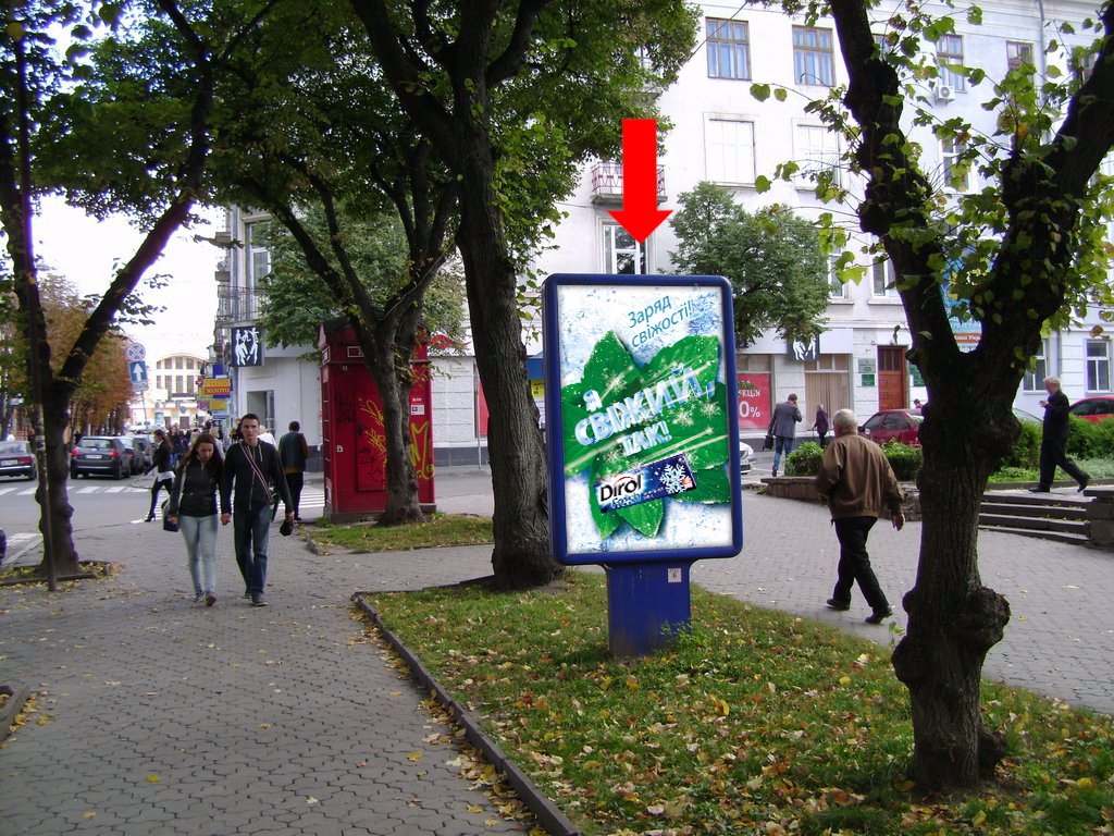 Сітілайт №154511 в місті Тернопіль (Тернопільська область), розміщення зовнішнішньої реклами, IDMedia-оренда найнижчі ціни!