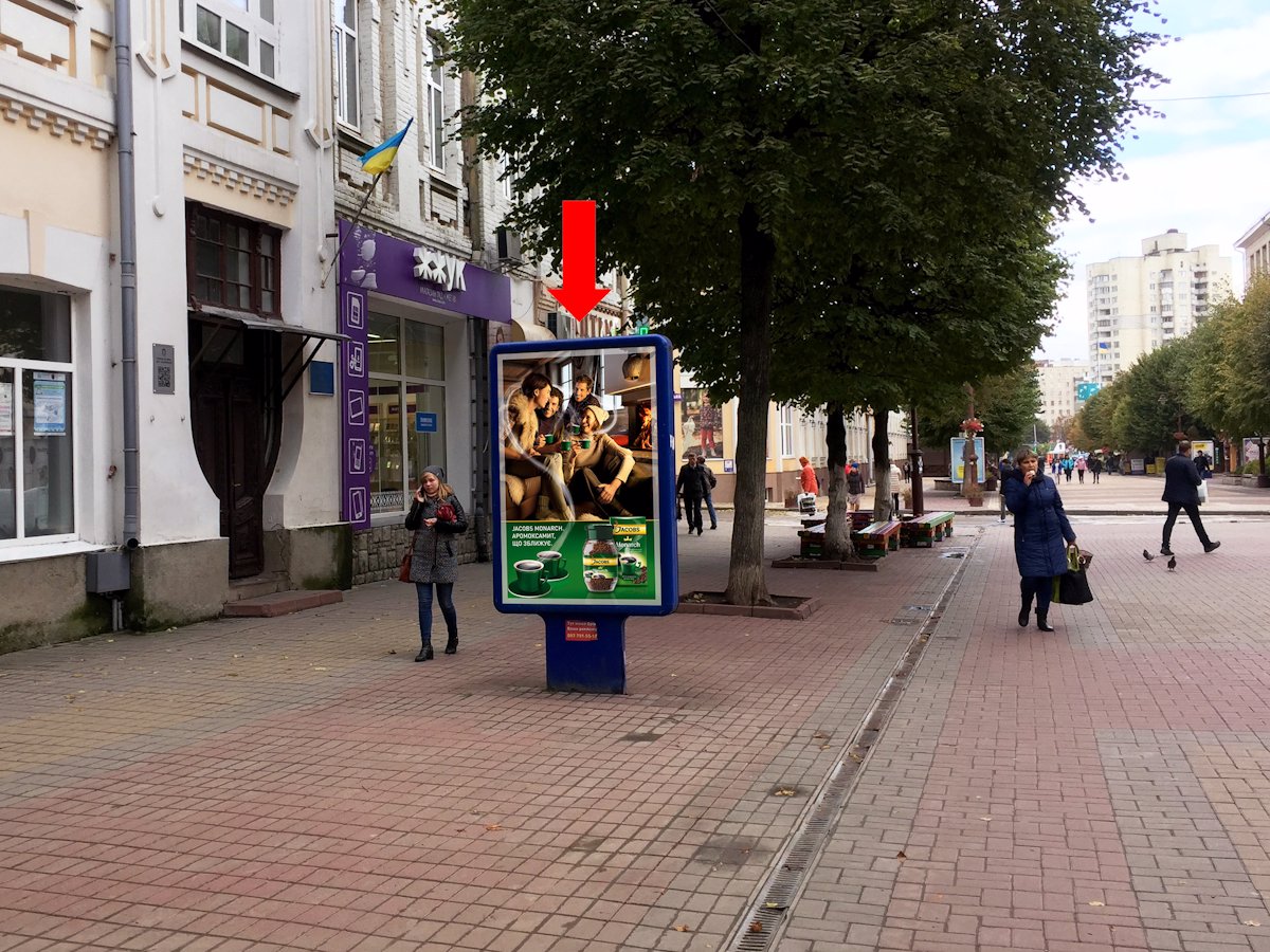Сітілайт №158808 в місті Хмельницький (Хмельницька область), розміщення зовнішнішньої реклами, IDMedia-оренда найнижчі ціни!