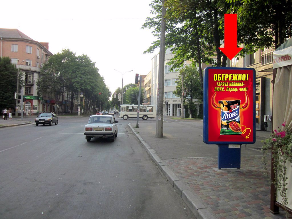 Сітілайт №159324 в місті Черкаси (Черкаська область), розміщення зовнішнішньої реклами, IDMedia-оренда найнижчі ціни!