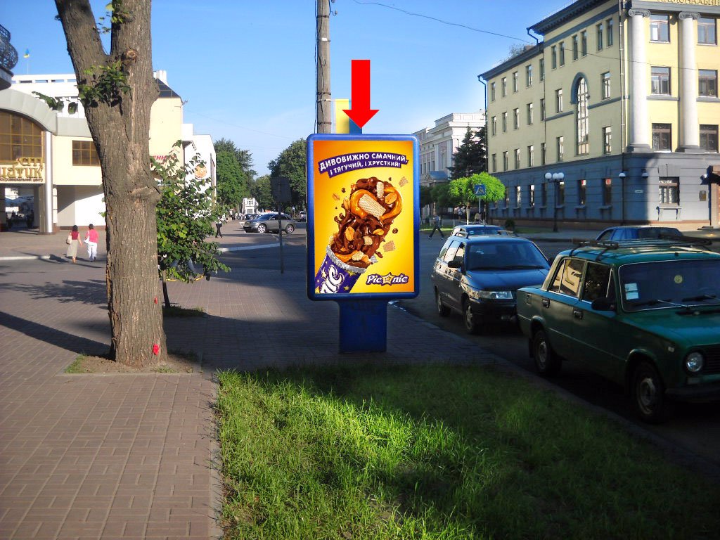 `Ситилайт №159327 в городе Черкассы (Черкасская область), размещение наружной рекламы, IDMedia-аренда по самым низким ценам!`