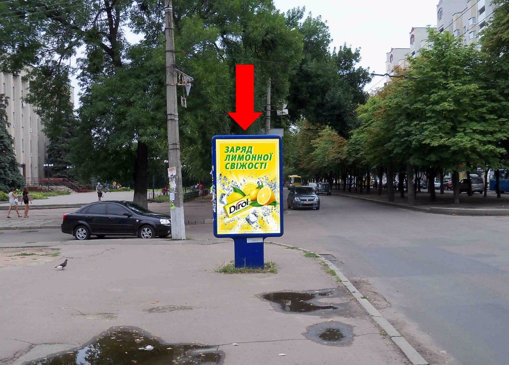 `Ситилайт №159397 в городе Черкассы (Черкасская область), размещение наружной рекламы, IDMedia-аренда по самым низким ценам!`