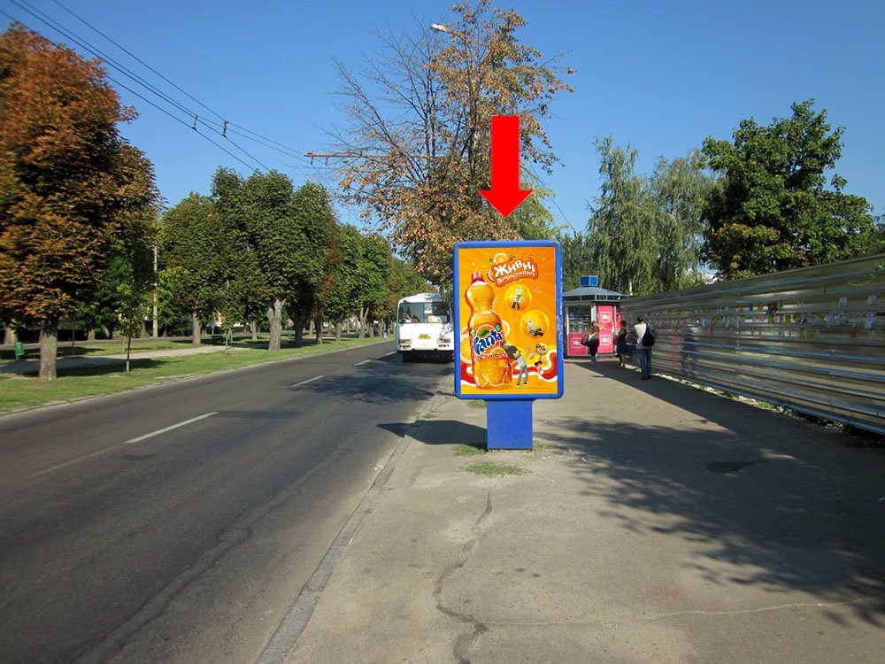 Сітілайт №159400 в місті Черкаси (Черкаська область), розміщення зовнішнішньої реклами, IDMedia-оренда найнижчі ціни!