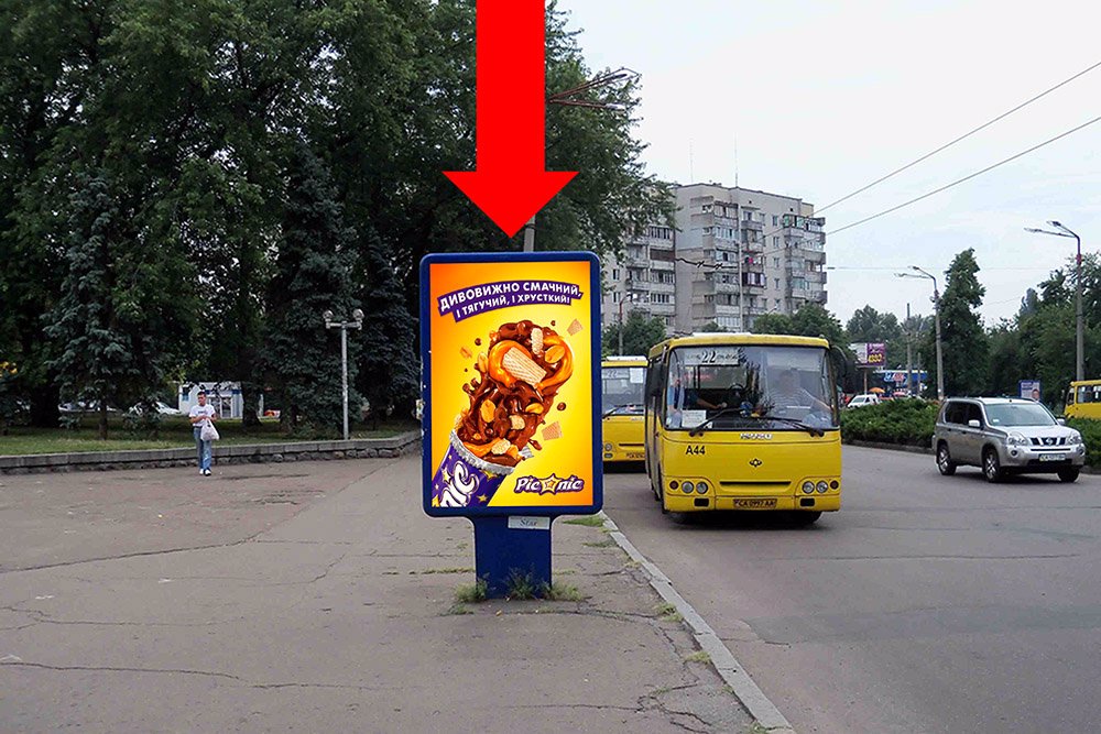 Сітілайт №159409 в місті Черкаси (Черкаська область), розміщення зовнішнішньої реклами, IDMedia-оренда найнижчі ціни!