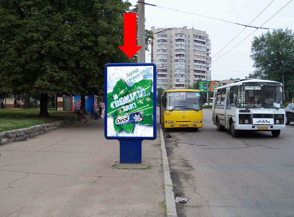 `Ситилайт №159413 в городе Черкассы (Черкасская область), размещение наружной рекламы, IDMedia-аренда по самым низким ценам!`