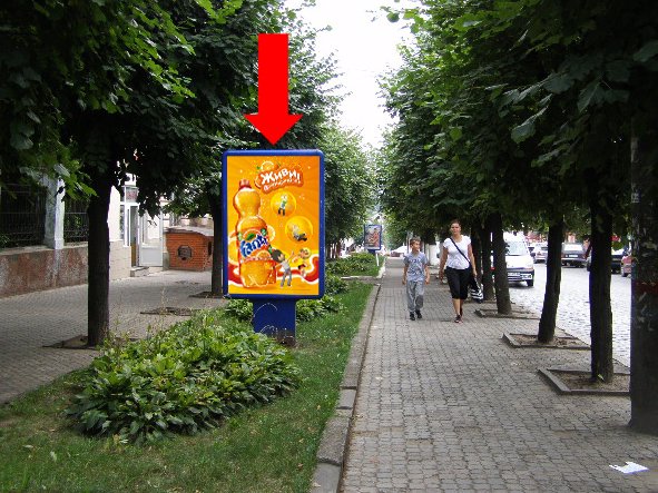 Сітілайт №160254 в місті Чернівці (Чернівецька область), розміщення зовнішнішньої реклами, IDMedia-оренда найнижчі ціни!
