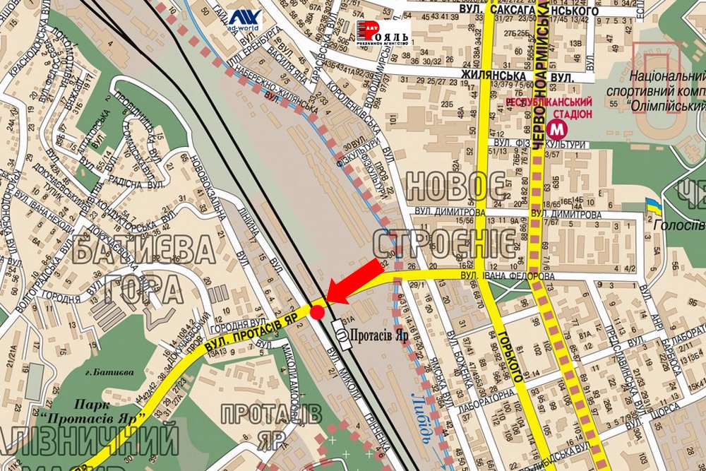 IDMedia Наружная реклама в городе Киев (Киевская область), Растяжку в городе Киев №160662 схема