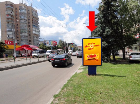 Сітілайт №173195 в місті Житомир (Житомирська область), розміщення зовнішнішньої реклами, IDMedia-оренда найнижчі ціни!
