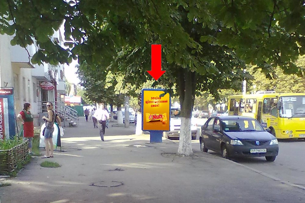`Ситилайт №177091 в городе Луцк (Волынская область), размещение наружной рекламы, IDMedia-аренда по самым низким ценам!`