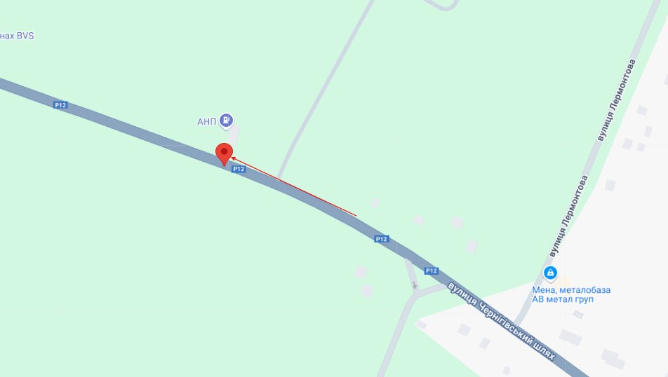 IDMedia Наружная реклама в городе Мена (Черниговская область), Билборд в городе Мена №186642 схема