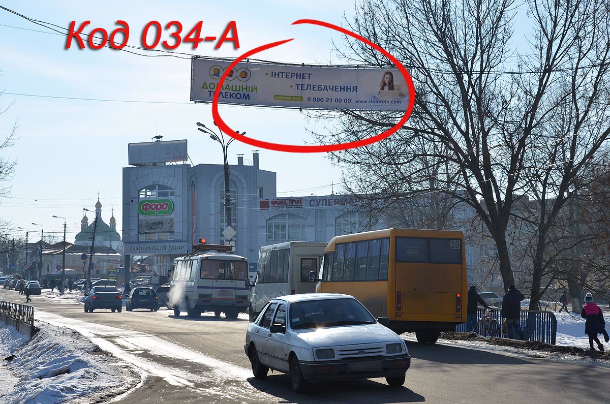 Розтяжка №187411 в місті Ніжин (Чернігівська область), розміщення зовнішнішньої реклами, IDMedia-оренда найнижчі ціни!