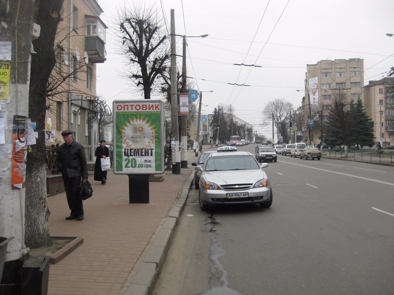Сітілайт №192495 в місті Житомир (Житомирська область), розміщення зовнішнішньої реклами, IDMedia-оренда найнижчі ціни!