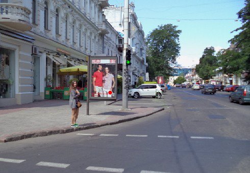 Ситилайт формат 1.8x1.2 №201555 в городе Одесса (Одесская область) `Ситилайт №201555 в городе Одесса (Одесская область), размещение наружной рекламы, IDMedia-аренда по самым низким ценам!`