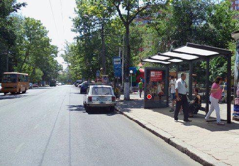 Зупинка №203008 в місті Одеса (Одеська область), розміщення зовнішнішньої реклами, IDMedia-оренда найнижчі ціни!