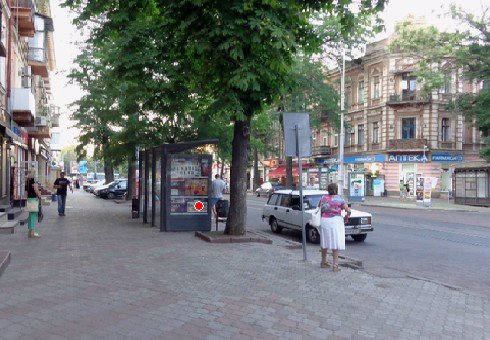 Зупинка №203116 в місті Одеса (Одеська область), розміщення зовнішнішньої реклами, IDMedia-оренда найнижчі ціни!