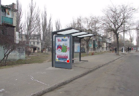 `Остановка №203541 в городе Одесса (Одесская область), размещение наружной рекламы, IDMedia-аренда по самым низким ценам!`