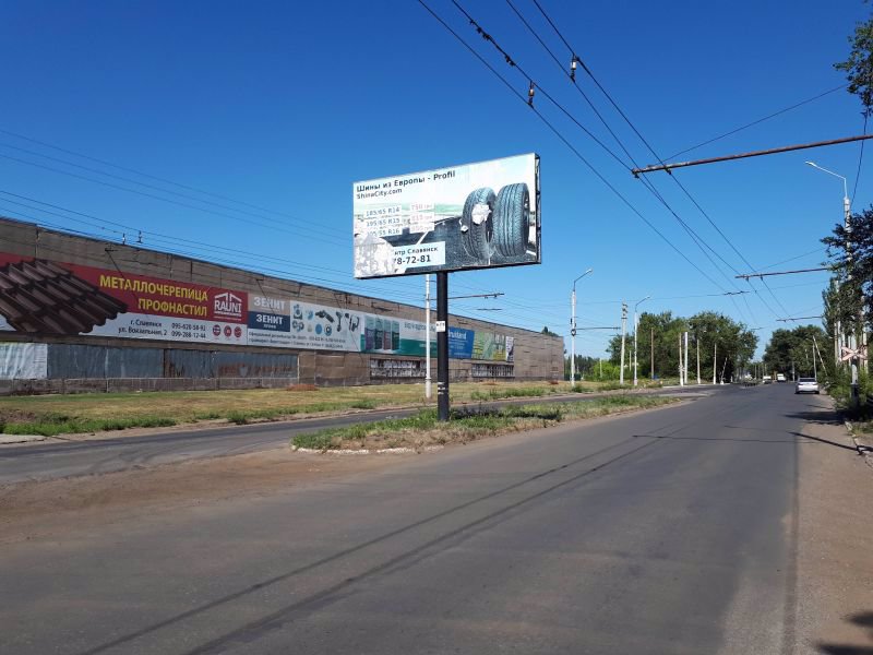 `Билборд №215057 в городе Славянск (Донецкая область), размещение наружной рекламы, IDMedia-аренда по самым низким ценам!`