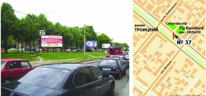 Білборд №220837 в місті Дніпро (Дніпропетровська область), розміщення зовнішнішньої реклами, IDMedia-оренда найнижчі ціни!