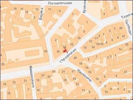 IDMedia Наружная реклама в городе Львов (Львовская область), Брандмауэр в городе Львов №223721 схема