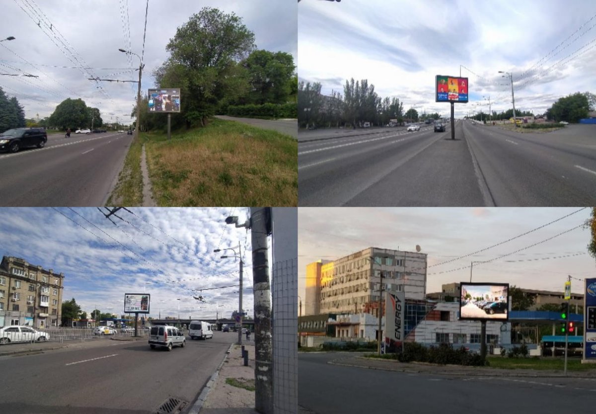 IDMedia Наружная реклама в городе Днепр (Днепропетровская область), Экран в городе Днепр №223966 схема