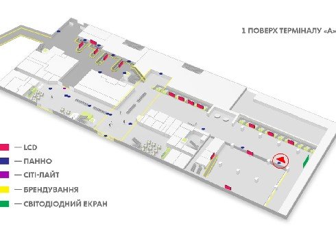 IDMedia Наружная реклама в городе Киев (Киевская область), Indoor в городе Киев №226155 схема