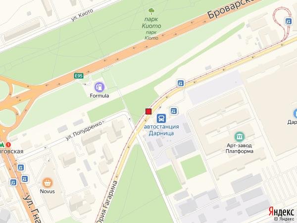 IDMedia Наружная реклама в городе Киев (Киевская область), Остановку в городе Киев №230654 схема