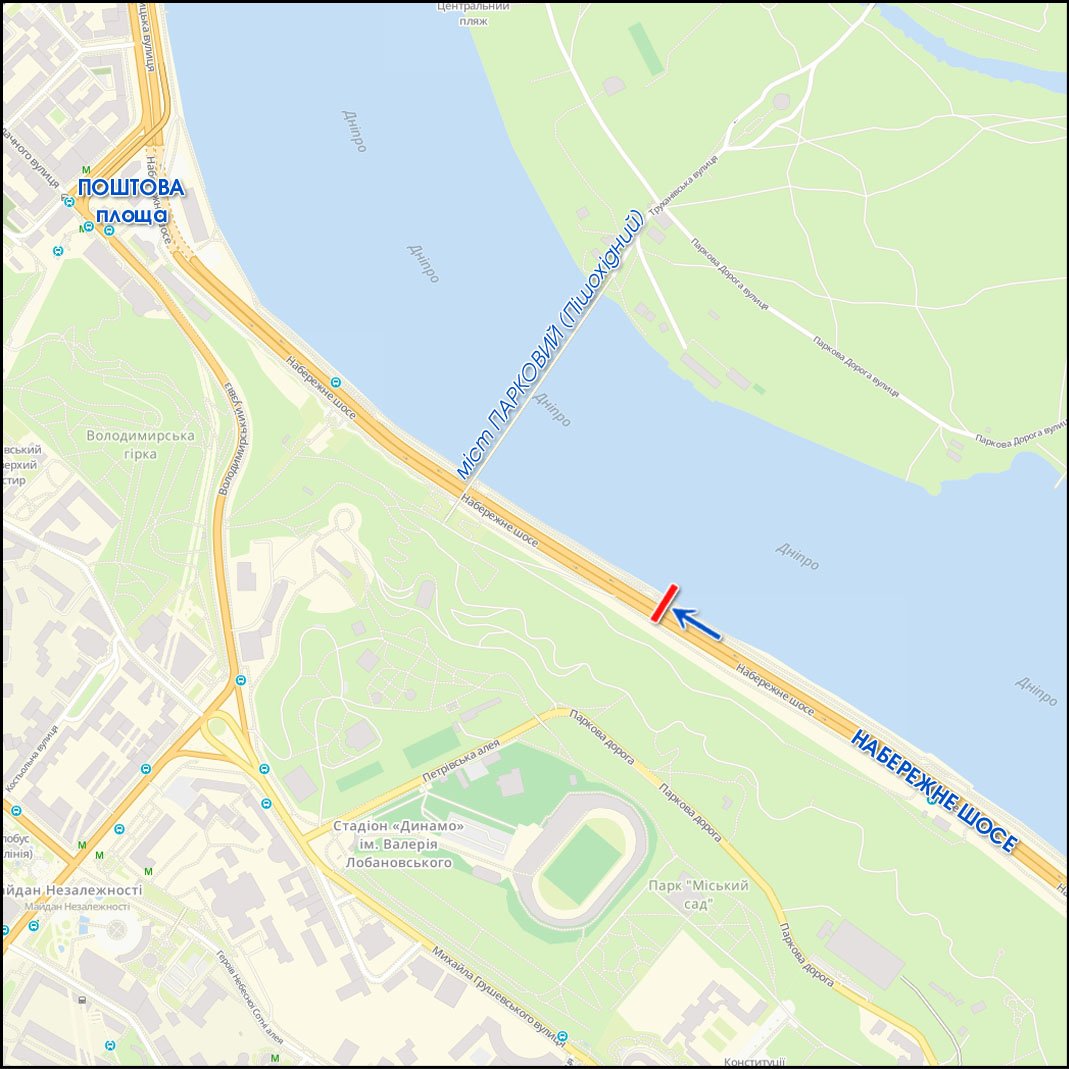 IDMedia Наружная реклама в городе Киев (Киевская область), Экран в городе Киев №232156 схема