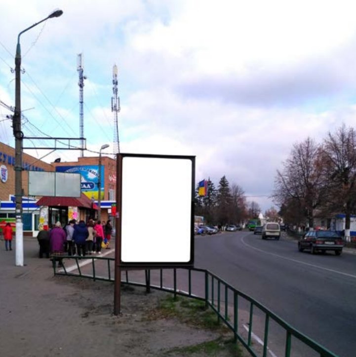 Сітілайт №233400 в місті Мерефа (Харківська область), розміщення зовнішнішньої реклами, IDMedia-оренда найнижчі ціни!