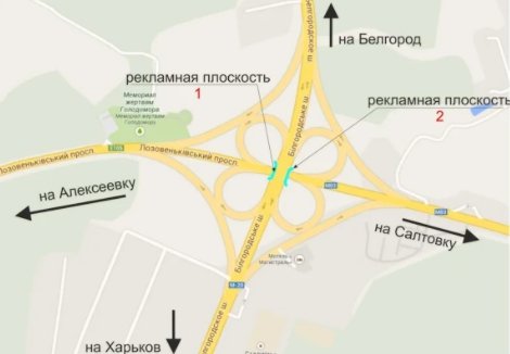 IDMedia Наружная реклама в городе Харьков (Харьковская область), Арку в городе Харьков №233499 схема
