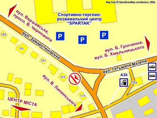 IDMedia Наружная реклама в городе Львов (Львовская область), Экран в городе Львов №235722 схема