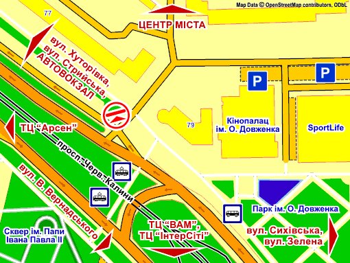 IDMedia Наружная реклама в городе Львов (Львовская область), Экран в городе Львов №235723 схема