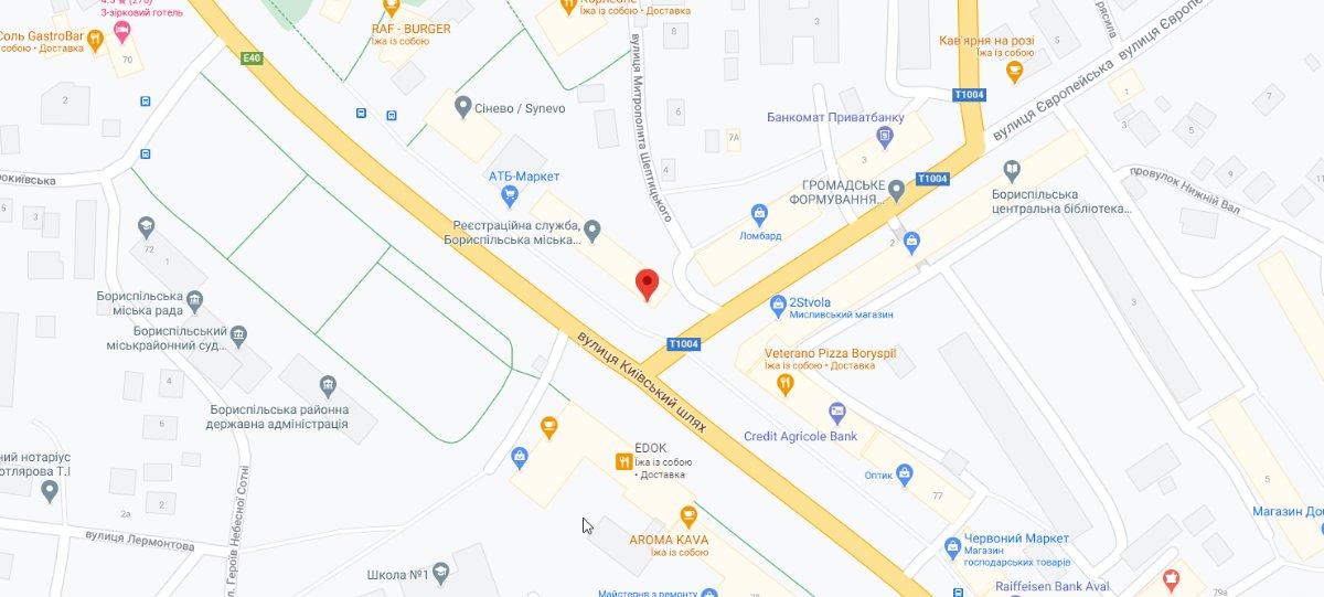 IDMedia Наружная реклама в городе Борисполь (Киевская область), Брандмауэр в городе Борисполь №235756 схема