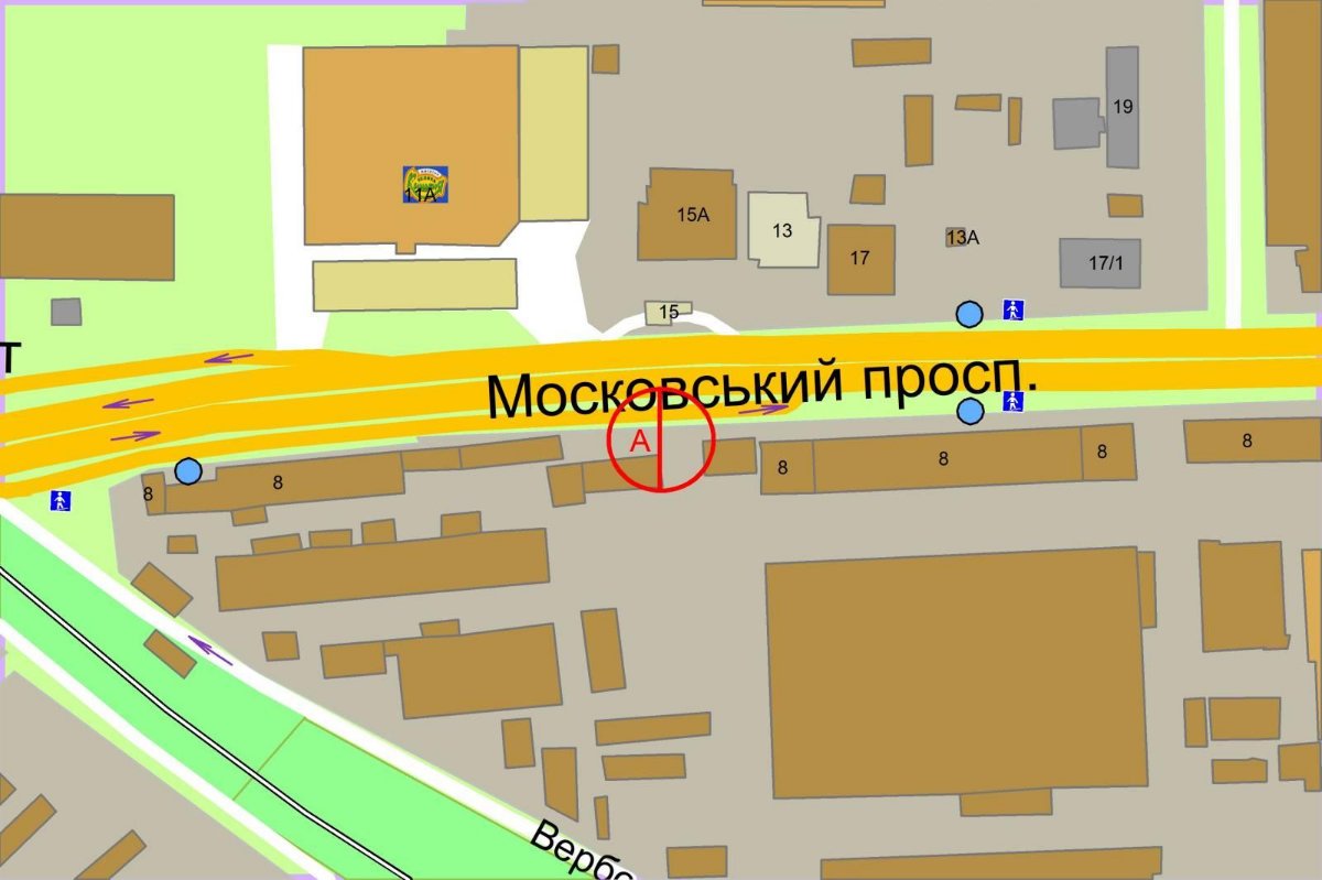 IDMedia Наружная реклама в городе Киев (Киевская область), Экран в городе Киев №237990 схема