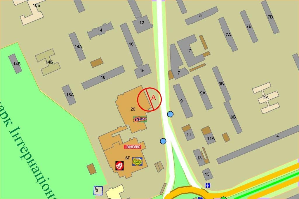 IDMedia Наружная реклама в городе Киев (Киевская область), Брандмауэр в городе Киев №238548 схема