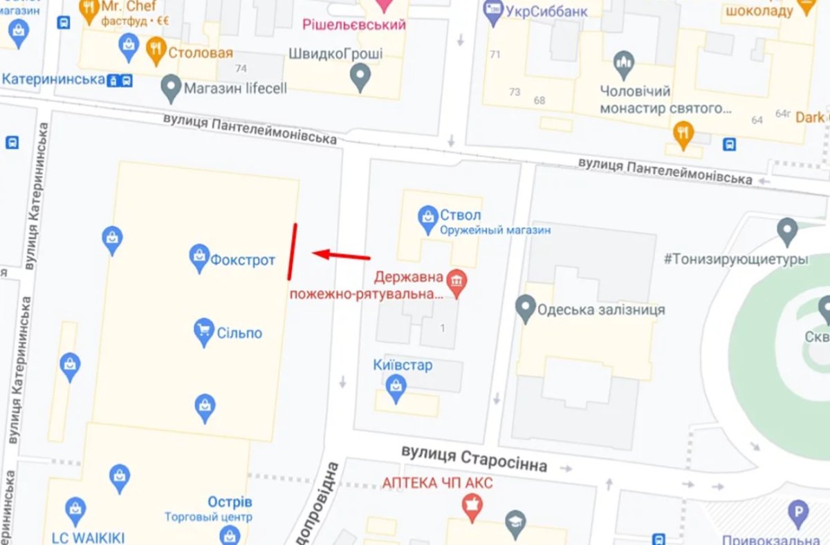 IDMedia Наружная реклама в городе Одесса (Одесская область), Брандмауэр в городе Одесса №238657 схема