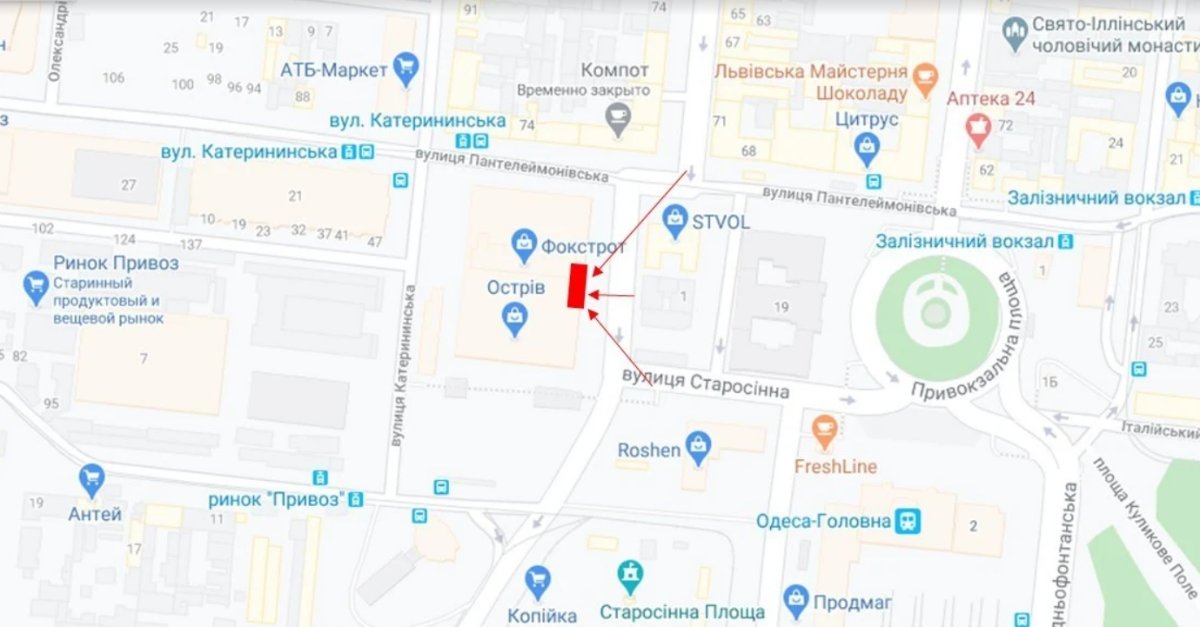 IDMedia Наружная реклама в городе Одесса (Одесская область), Брандмауэр в городе Одесса №238658 схема