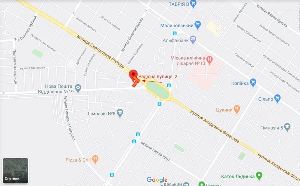 IDMedia Наружная реклама в городе Одесса (Одесская область), Брандмауэр в городе Одесса №238660 схема