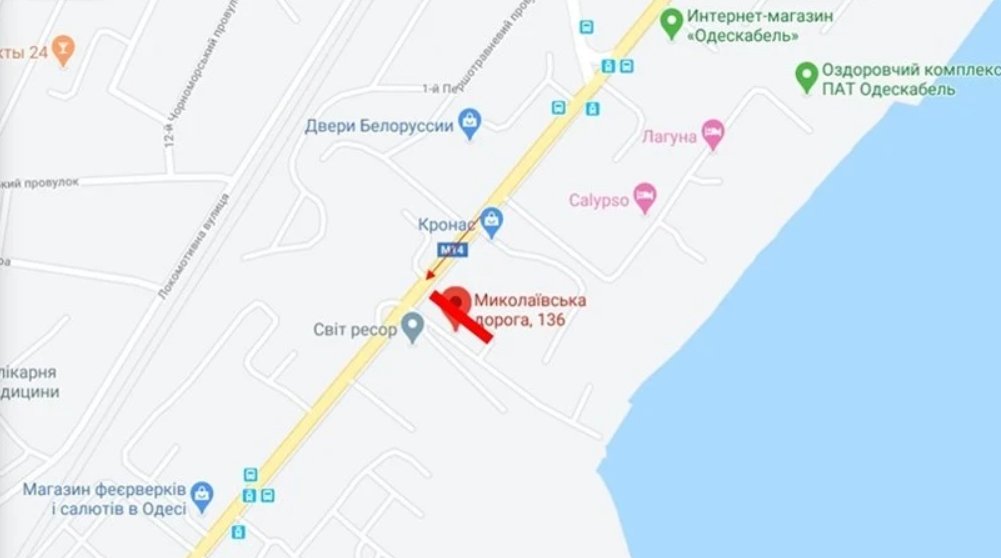 IDMedia Наружная реклама в городе Одесса (Одесская область), Брандмауэр в городе Одесса №238662 схема