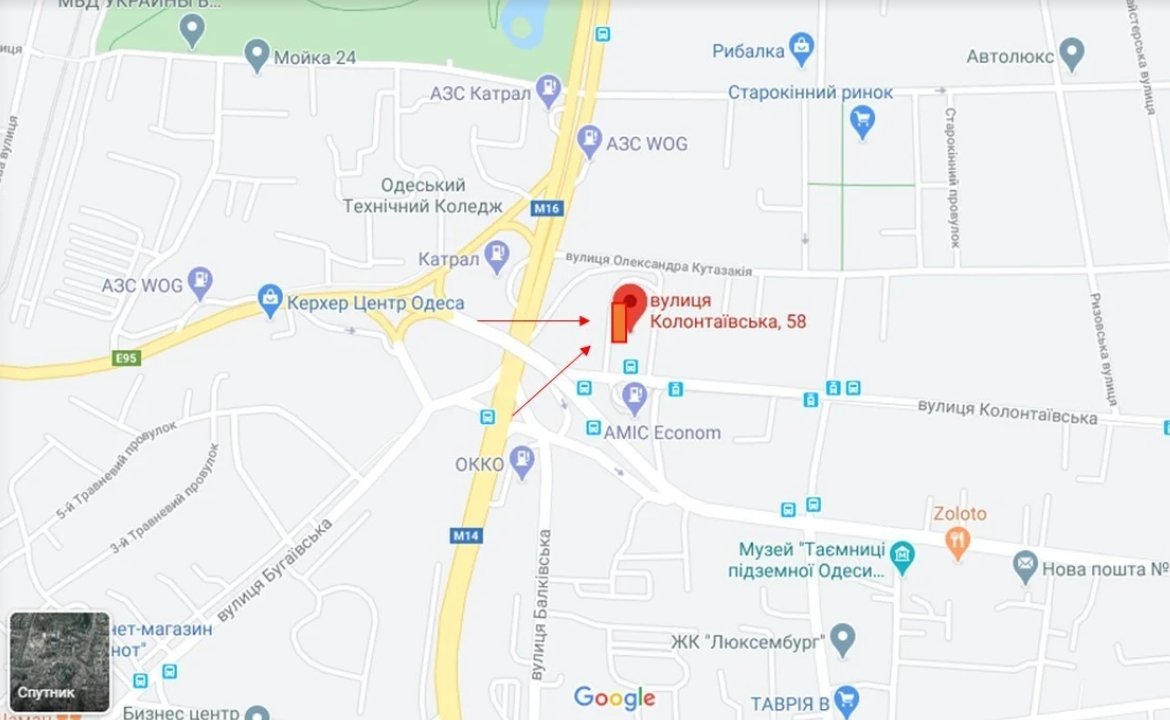 IDMedia Наружная реклама в городе Одесса (Одесская область), Брандмауэр в городе Одесса №238663 схема