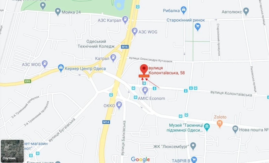 IDMedia Наружная реклама в городе Одесса (Одесская область), Брандмауэр в городе Одесса №238664 схема